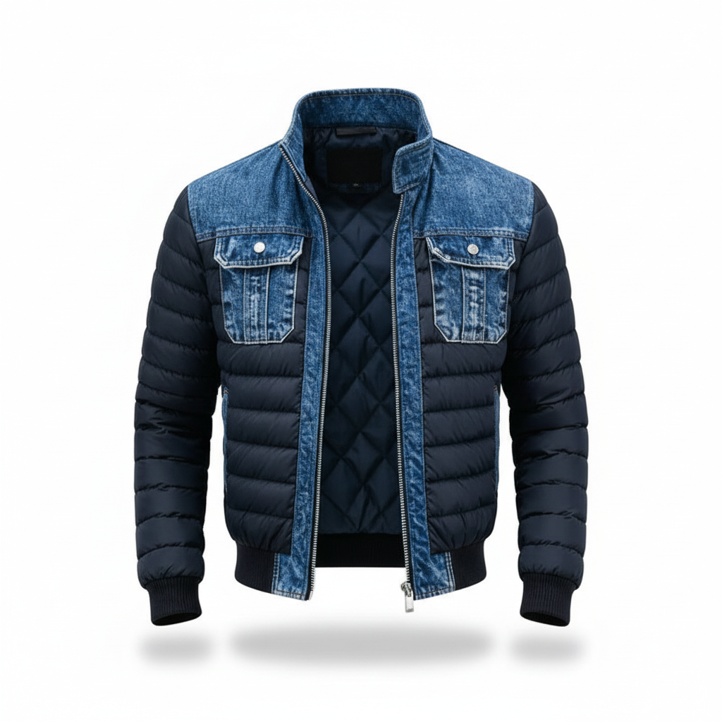 Jori™ | Stilfuld Vatteret Denimjakke