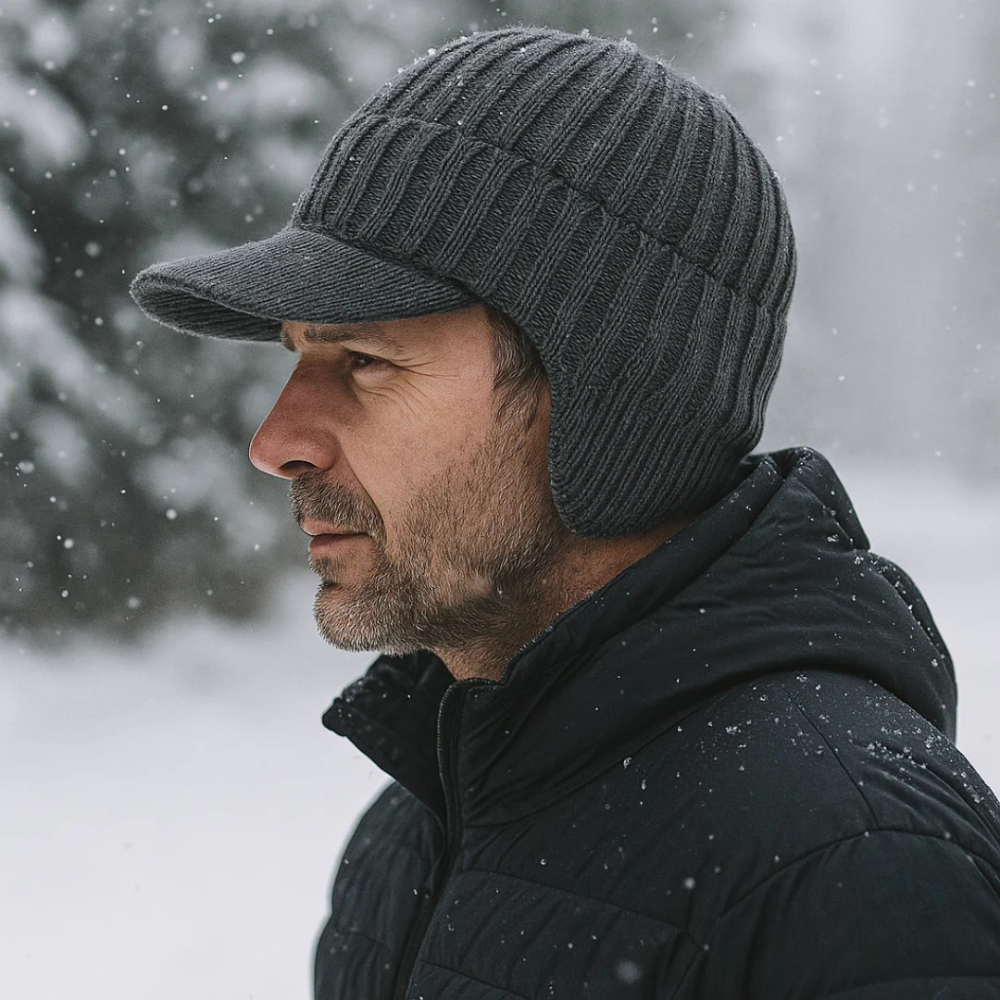 Fjordwarm – Skandinavisk Vinterhue Med Høreværn (unisex, én størrelse passer alle)
